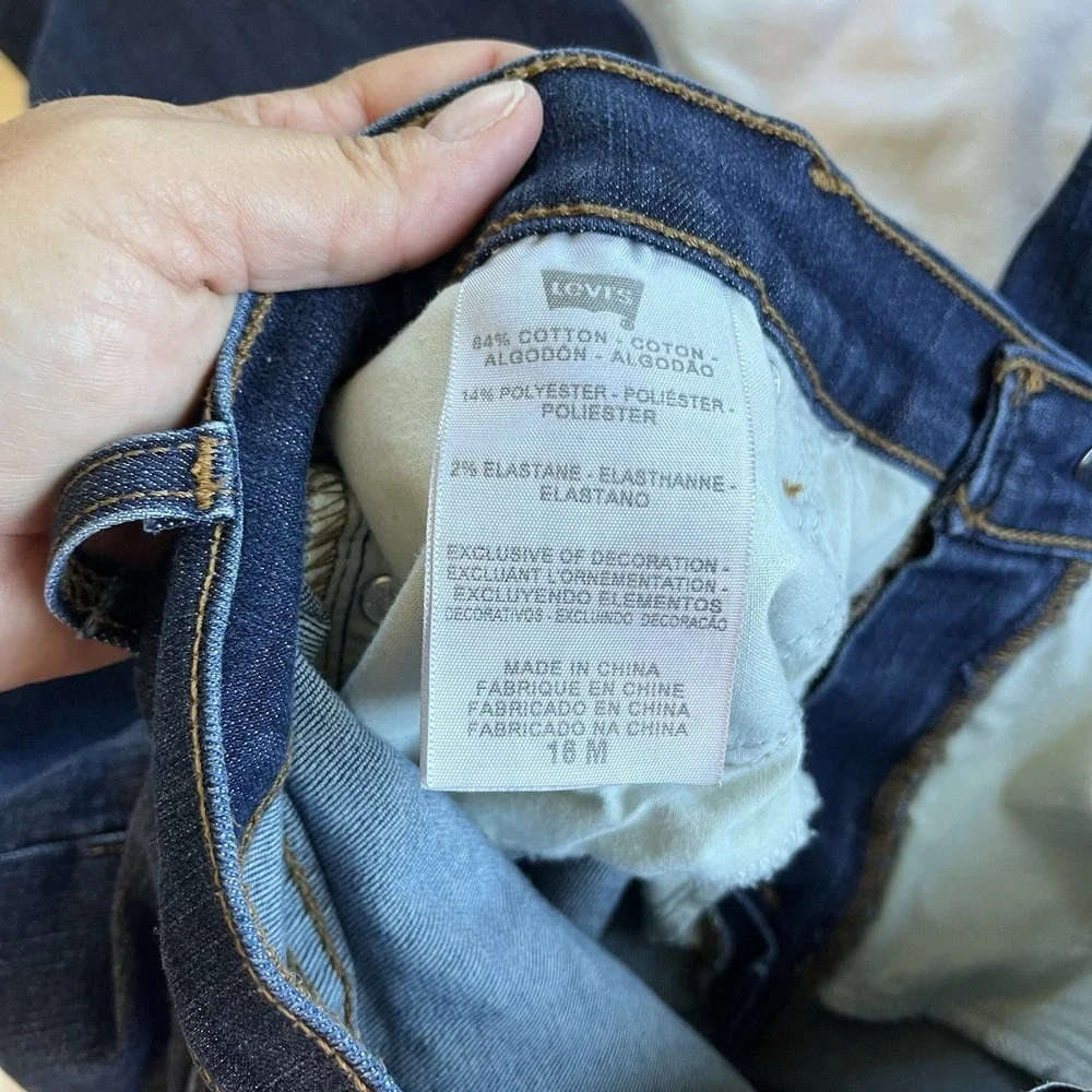 Levi's Perfectly Slimming 512‎ Bootcut Jeans Women's 16 Blue Mid Rise
